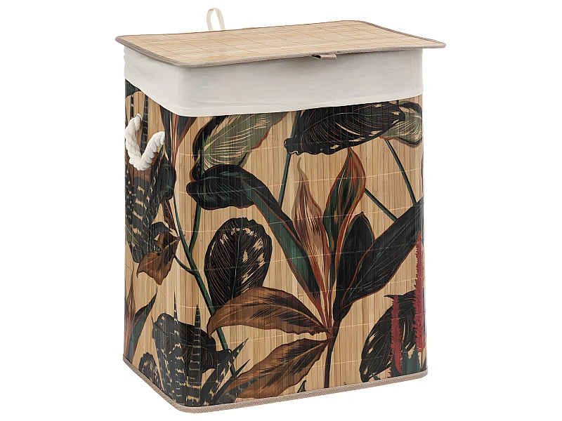 Panier à Linge en Bambou "Palawan" 50L Multicolore