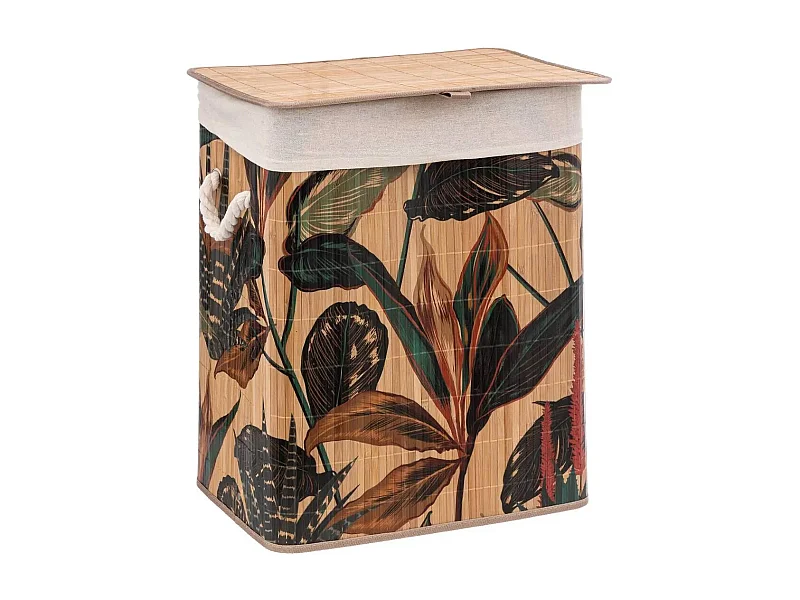 Panier à Linge en Bambou "Palawan" 50L Multicolore