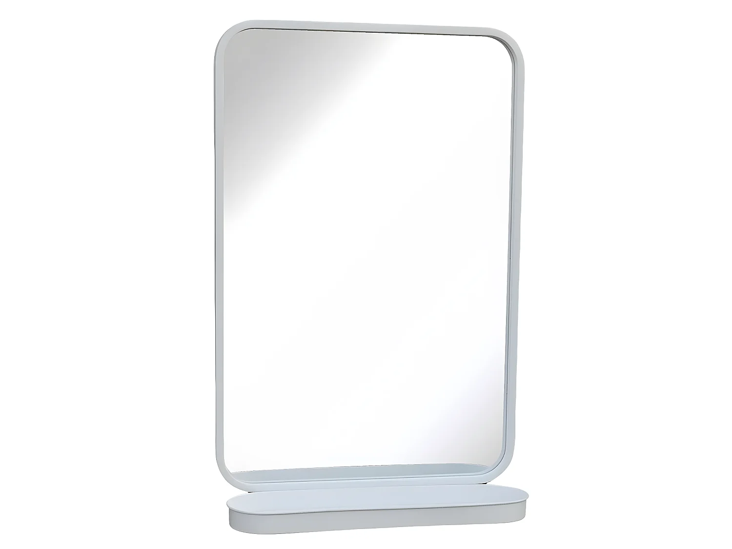 Miroir avec étagère en métal