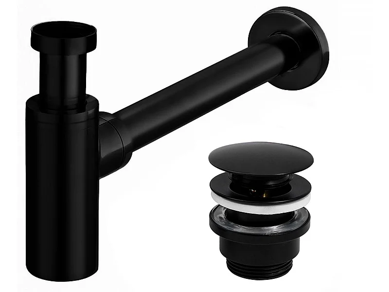 Waschbecken-Siphon Klik-Klak Universal Rea Black