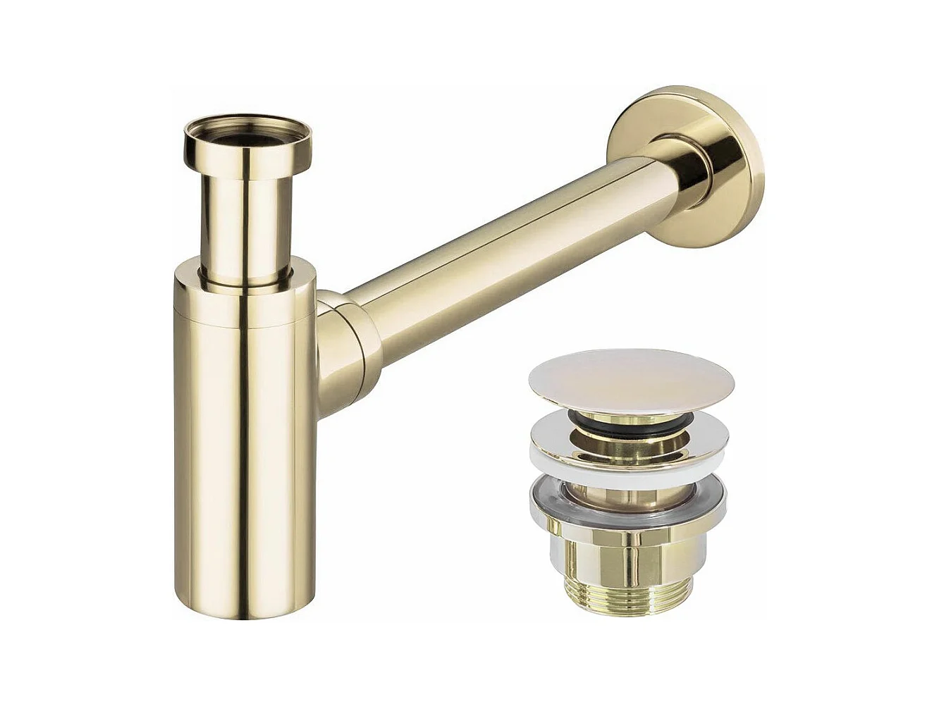 Siphon De Lavabo Universel Clic-Clac Rea Gold