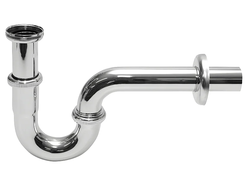 Siphon Lavabo Chromed Kit D'Évacuation P-Trap