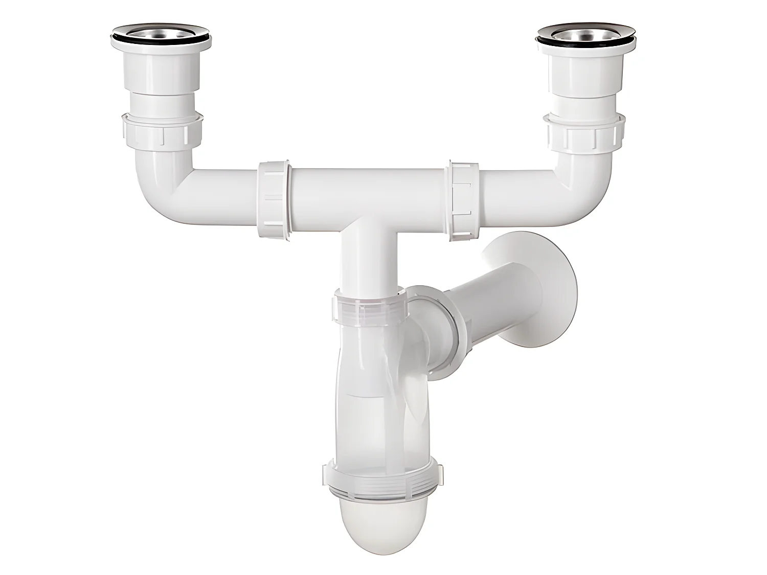 Sifón doble botella con cuerpo transparente