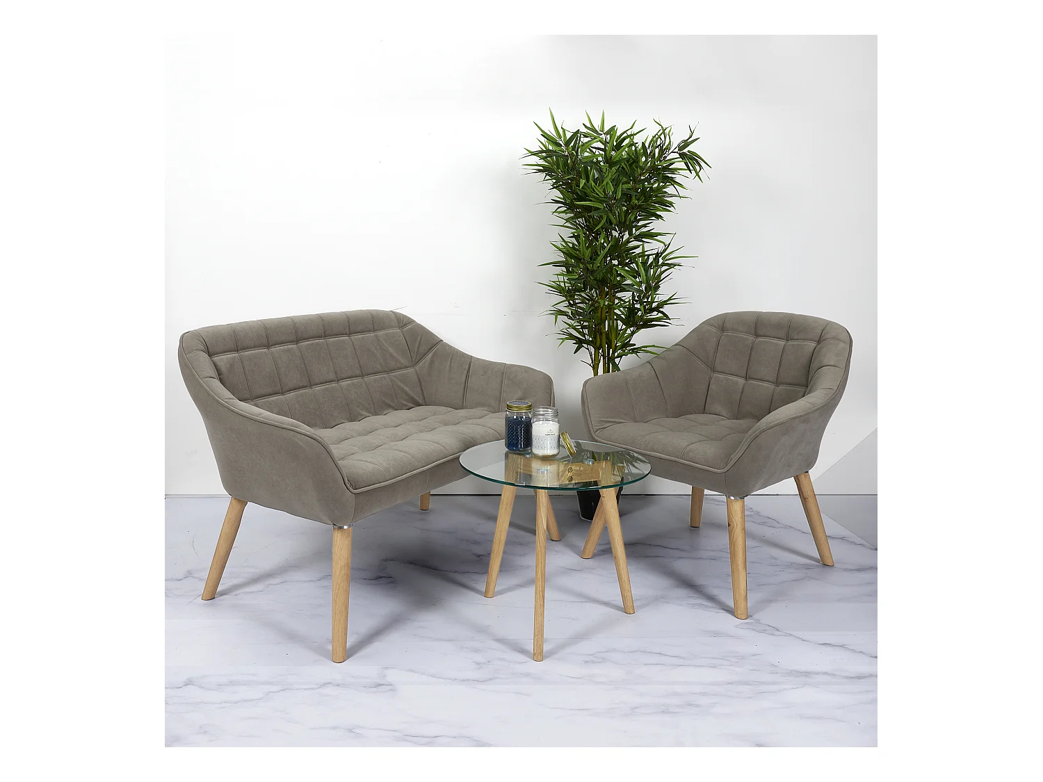 Canape Magnus Taupe Marron
