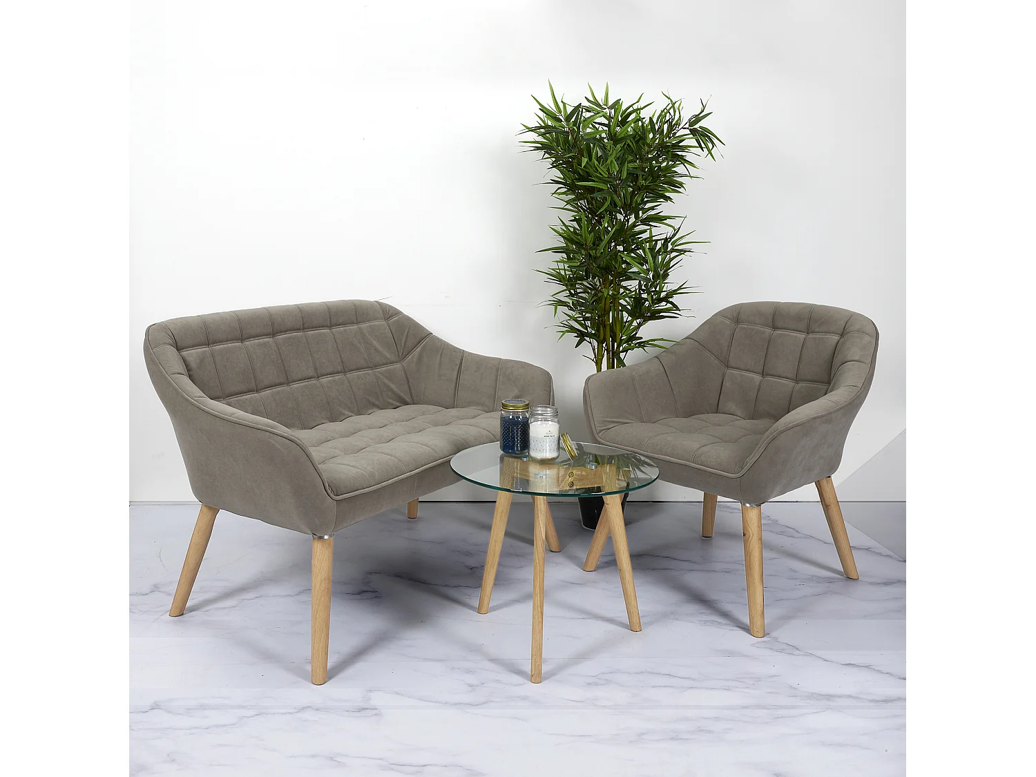 Canape Magnus Taupe Marron