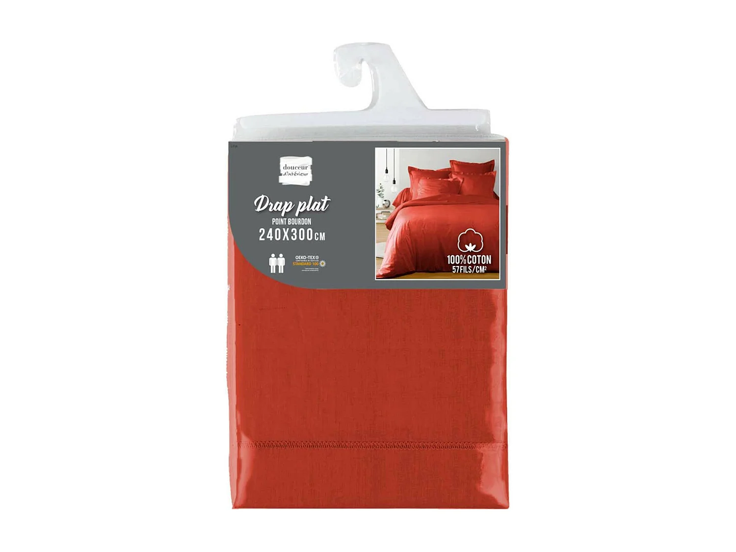 Drap Plat "Lina" 240x300cm Paprika