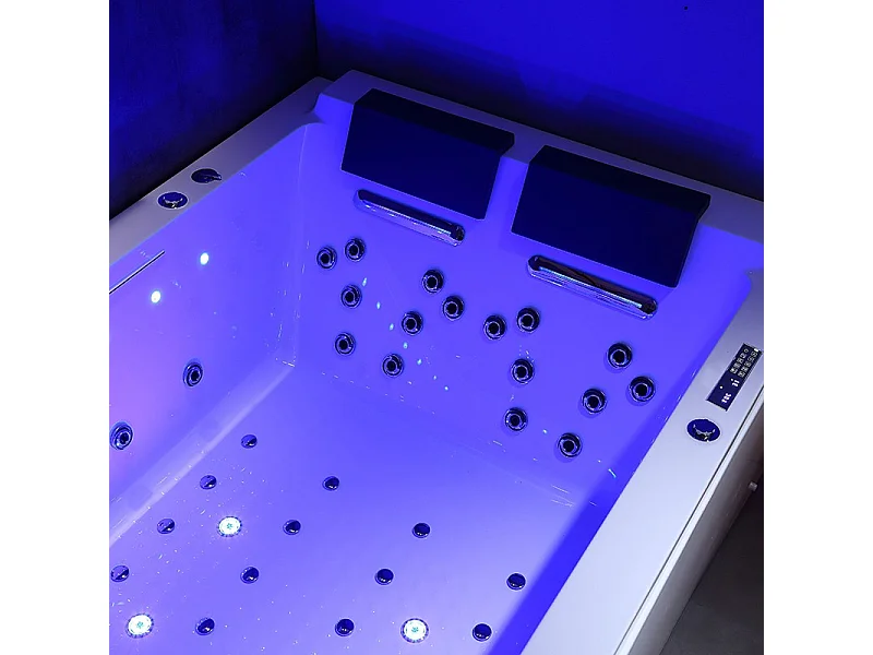 BAIGNOIRE BALNEO LORD DUO BLANC 2 PLACES ARCHIPEL® 185X120 - GAUCHE