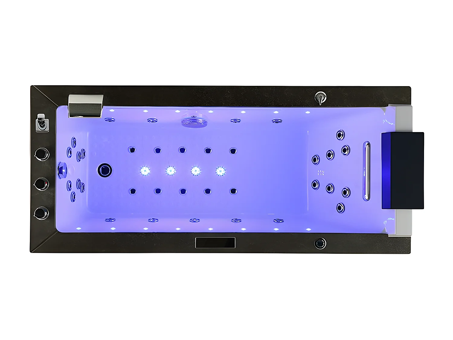 Baignoire balneo Lord Solo1 place ZELAND® 170x75 - GAUCHE