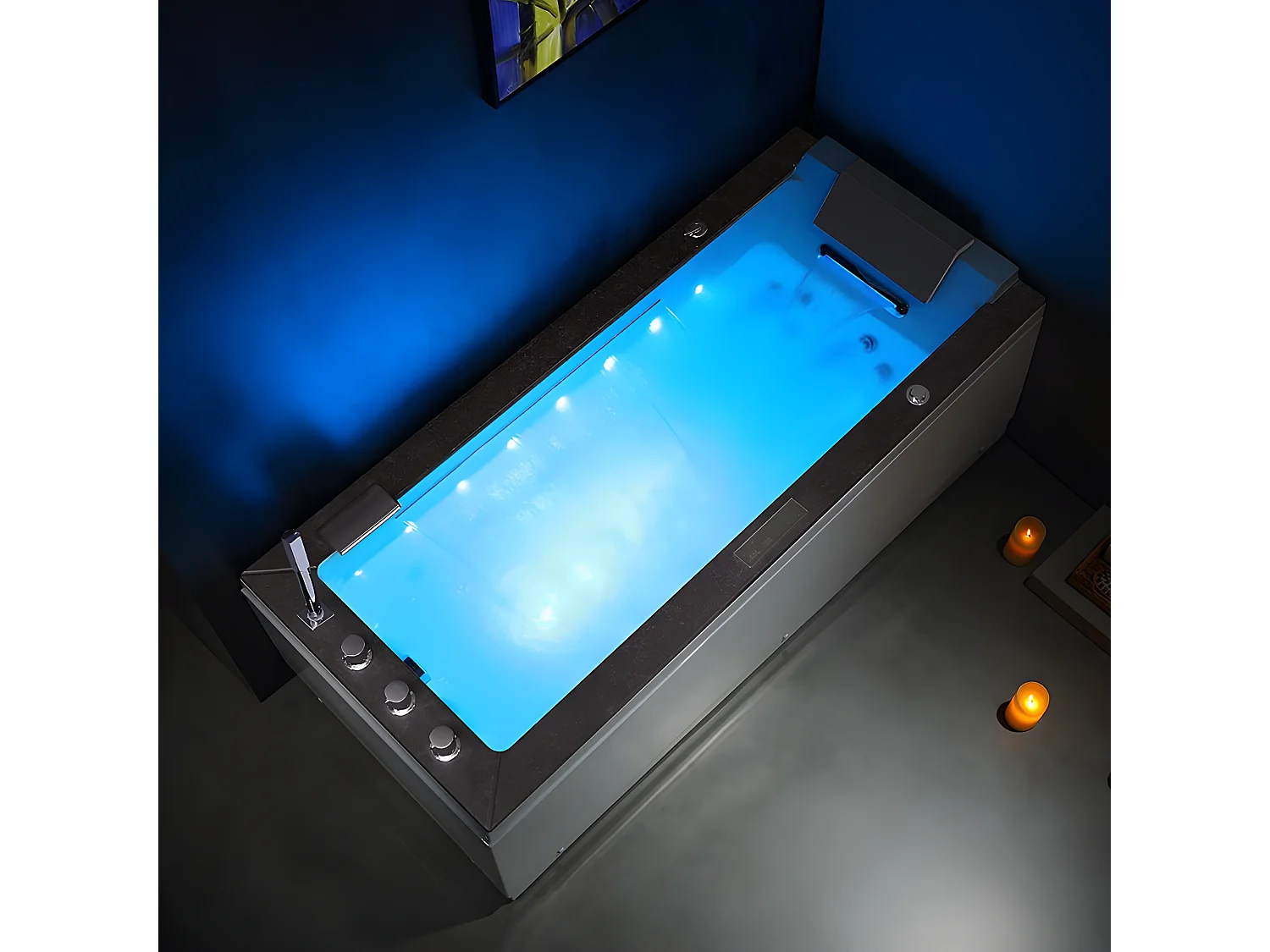 Baignoire balneo Lord Solo1 place ZELAND® 170x75 - GAUCHE