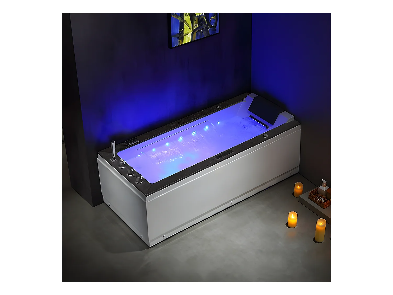 Baignoire balneo Lord Solo1 place ZELAND® 170x75 - GAUCHE