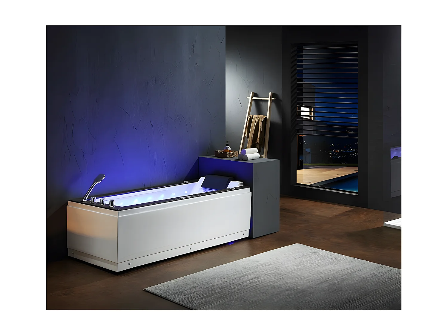 Baignoire balneo Lord Solo1 place ZELAND® 170x75 - GAUCHE