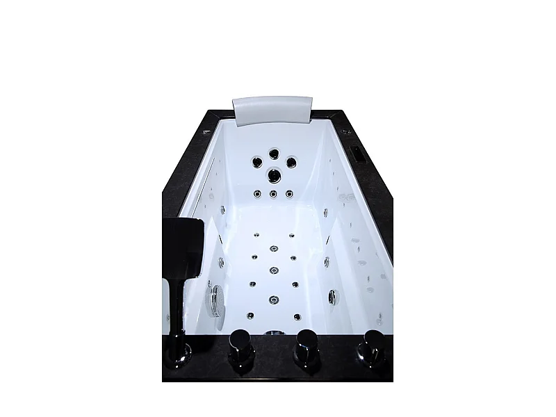 Baignoire Balnéo LORD SOLO MAX Black DROITE - 1 Place ARCHIPEL® 180X90