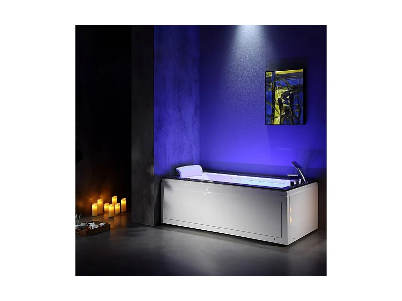 Baignoire Balnéo LORD SOLO MAX Black DROITE - 1 Place ARCHIPEL® 180X90