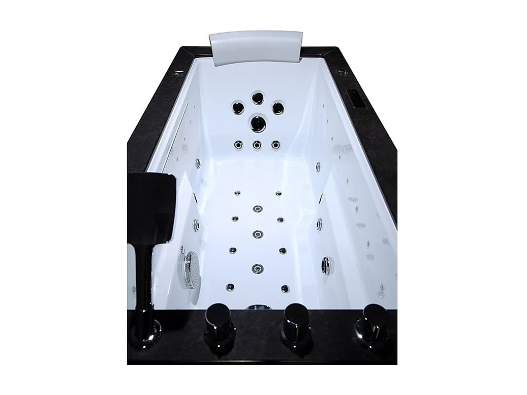 Baignoire Balnéo LORD SOLO MAX Black DROITE - 1 Place ARCHIPEL® 180X90