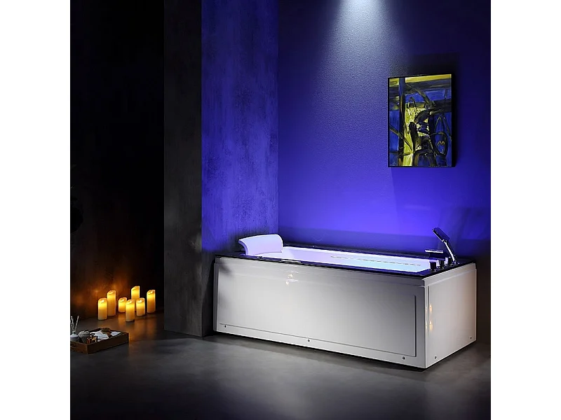 Baignoire Balnéo LORD SOLO MAX Black DROITE - 1 Place ARCHIPEL® 180X90