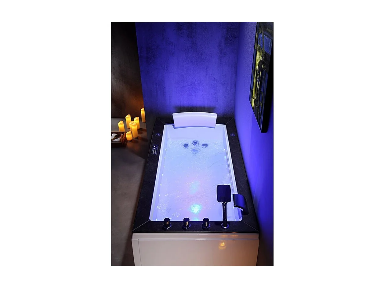 Baignoire Balnéo LORD SOLO MAX Black DROITE - 1 Place ARCHIPEL® 180X90