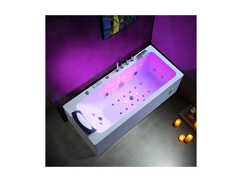 Baignoire balneo HAMILTON 160 droite ARCHIPEL® 160x75
