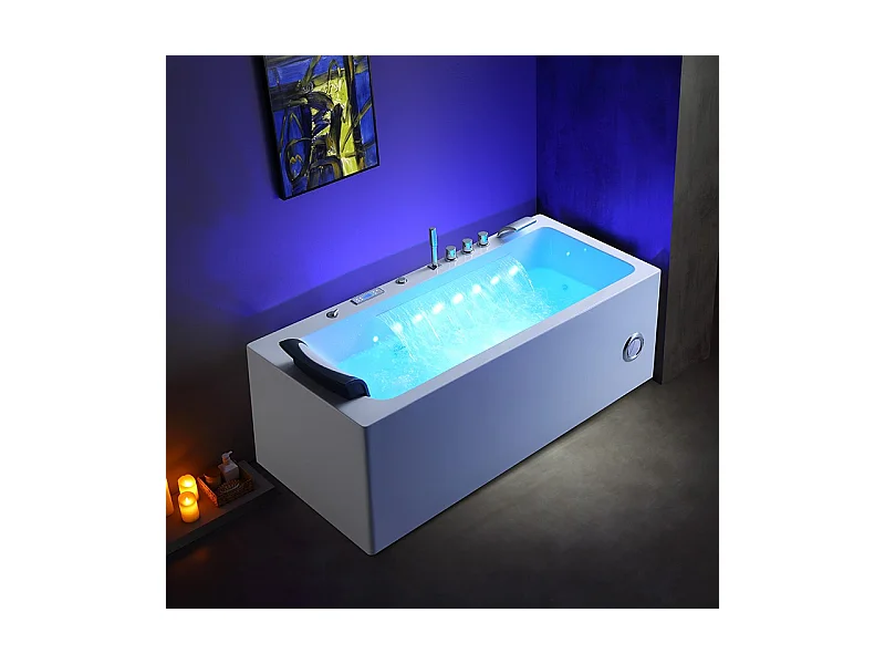 Baignoire balneo HAMILTON 160 droite ARCHIPEL® 160x75