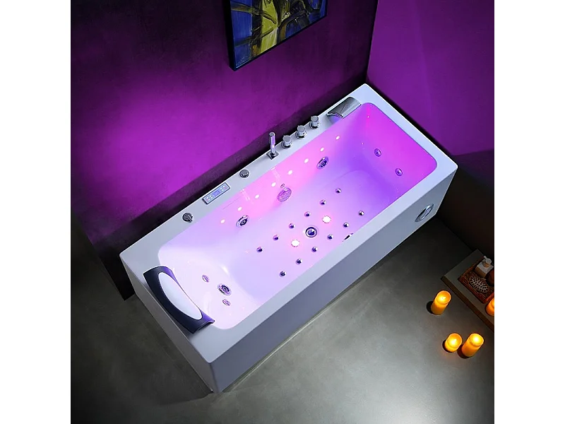 Baignoire balneo HAMILTON 160 droite ARCHIPEL® 160x75