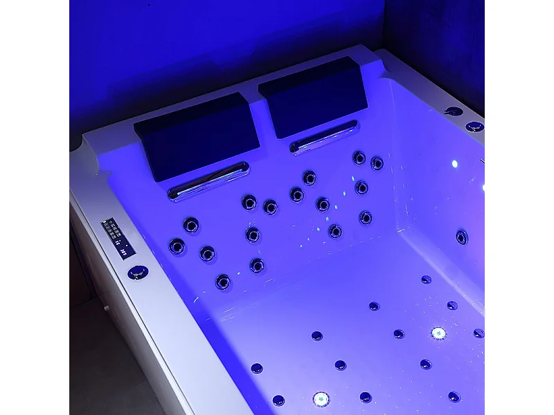 BAIGNOIRE BALNEO LORD DUO BLANC 2 PLACES ARCHIPEL® 185X120 - DROITE