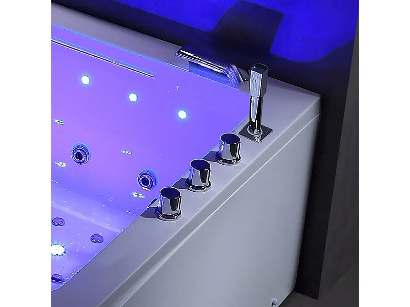 BAIGNOIRE BALNEO LORD DUO BLANC 2 PLACES ARCHIPEL® 185X120 - DROITE