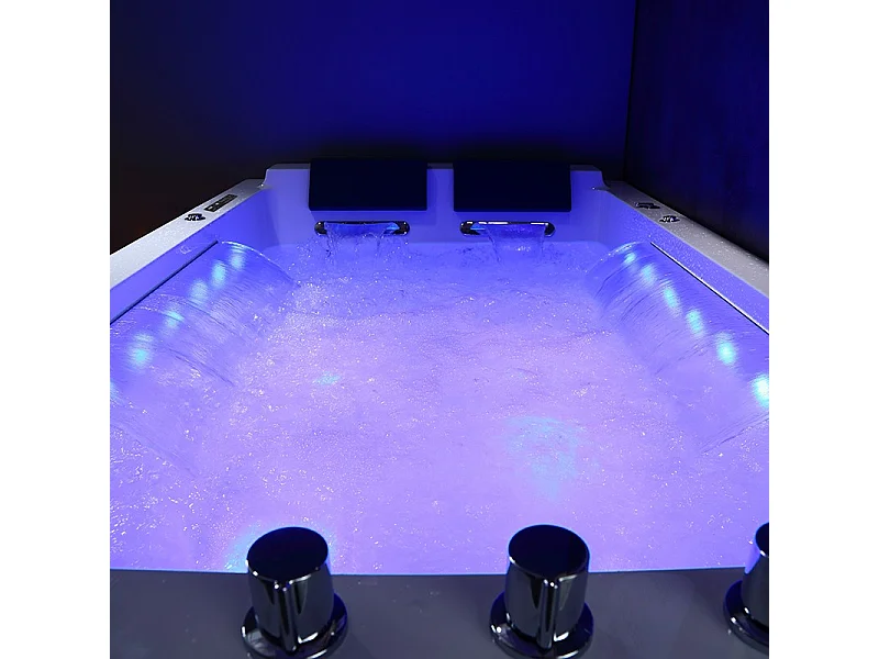 BAIGNOIRE BALNEO LORD DUO BLANC 2 PLACES ARCHIPEL® 185X120 - DROITE