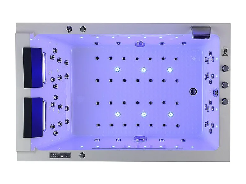 BAIGNOIRE BALNEO LORD DUO BLANC 2 PLACES ARCHIPEL® 185X120 - DROITE