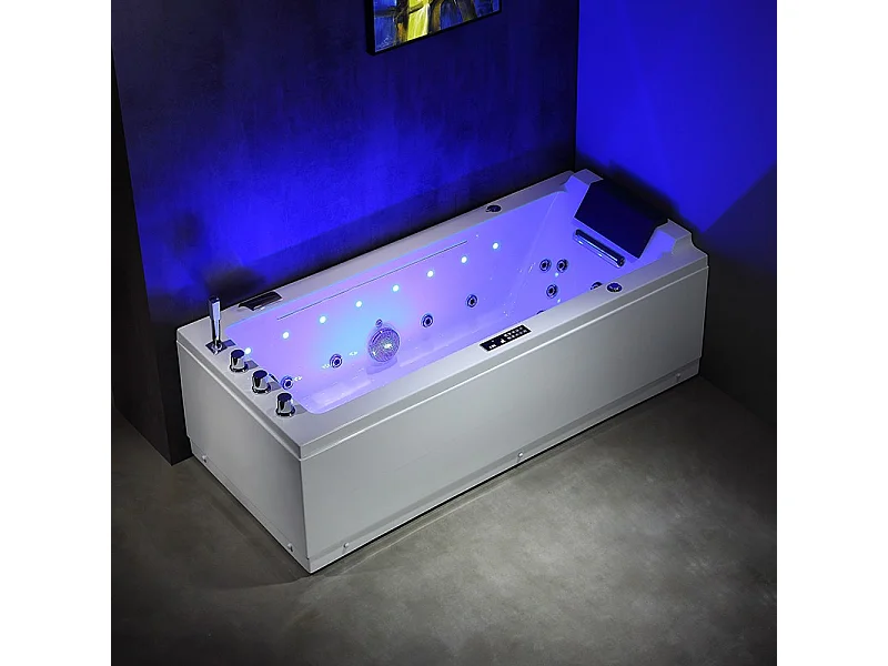 Baignoire balneo Lord Solo BLANC 1 place ARCHIPEL® 170x75 - GAUCHE