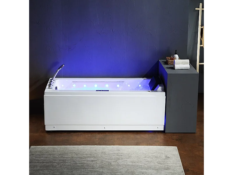 Baignoire balneo Lord Solo BLANC 1 place ARCHIPEL® 170x75 - GAUCHE