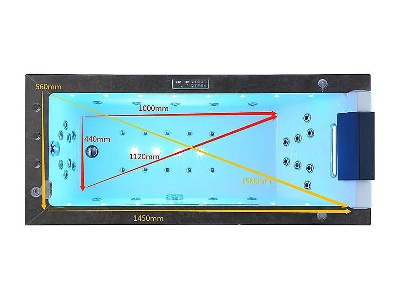 Baignoire balneo Lord Solo BLANC 1 place ARCHIPEL® 170x75 - GAUCHE