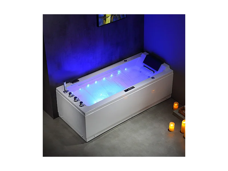 Baignoire balneo Lord Solo BLANC 1 place ARCHIPEL® 170x75 - GAUCHE