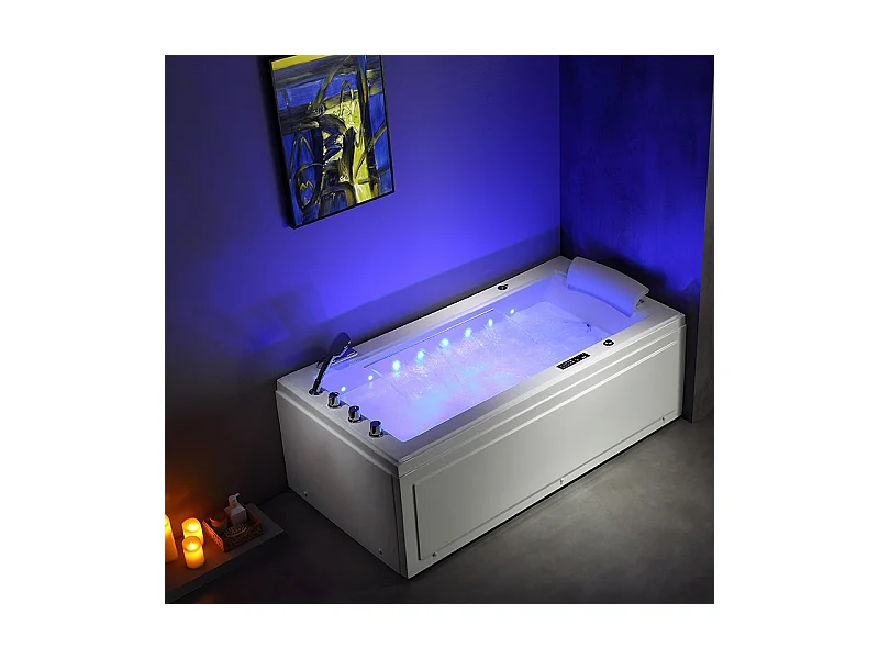 Baignoire balneo LORD SOLO MAX BLANC 1 place ARCHIPEL® 180X90 - GAUCHE