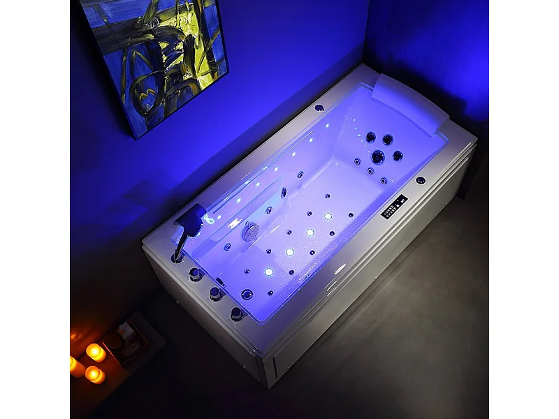 Baignoire balneo LORD SOLO MAX BLANC 1 place ARCHIPEL® 180X90 - GAUCHE