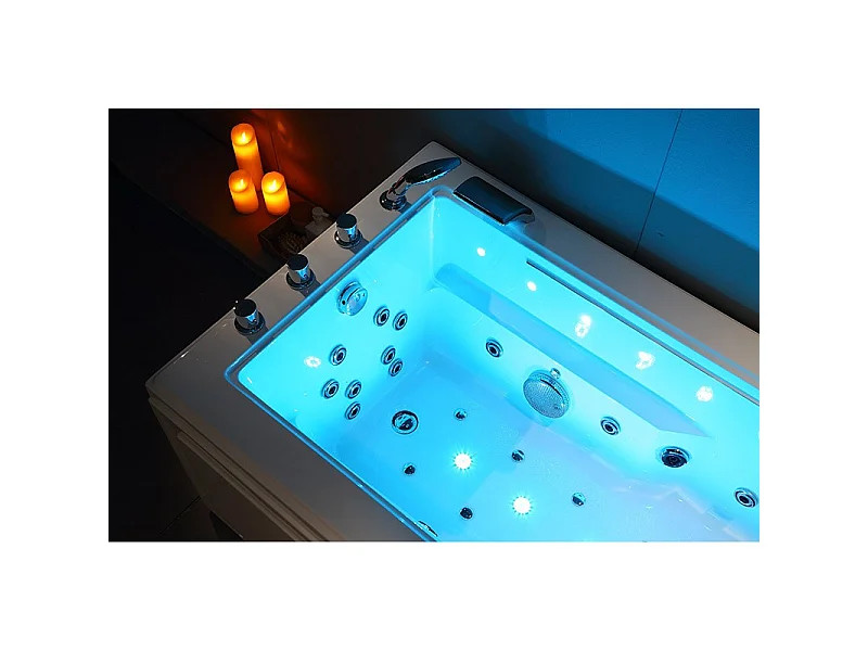 Baignoire balneo LORD SOLO MAX BLANC 1 place ARCHIPEL® 180X90 - GAUCHE