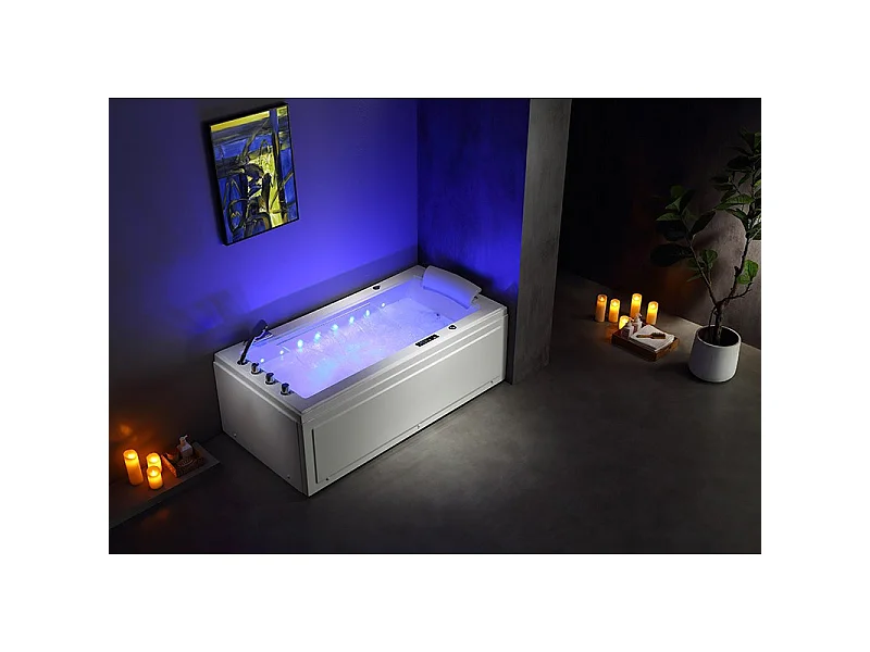 Baignoire balneo LORD SOLO MAX BLANC 1 place ARCHIPEL® 180X90 - GAUCHE