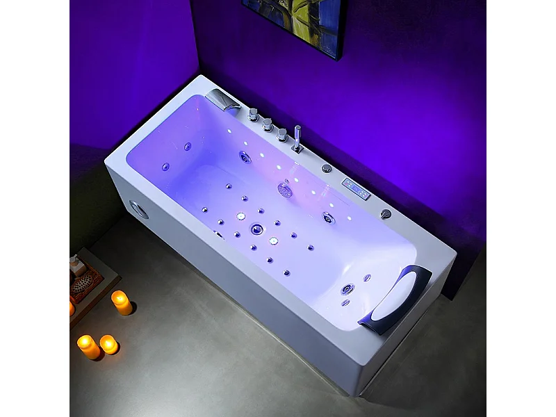 Baignoire balneo HAMILTON 160 ZELAND® 160x75 - angle gauche
