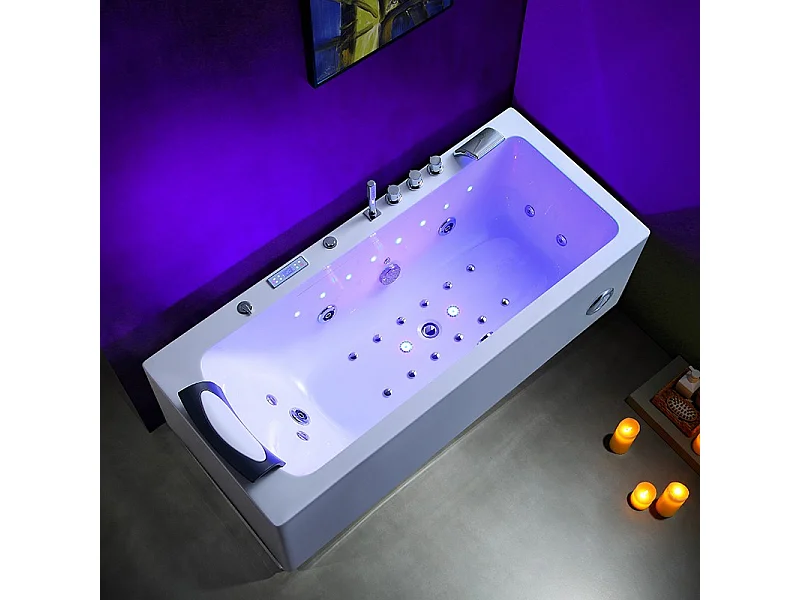 Baignoire balneo HAMILTON 170 ZELAND® 170x75 - angle droit