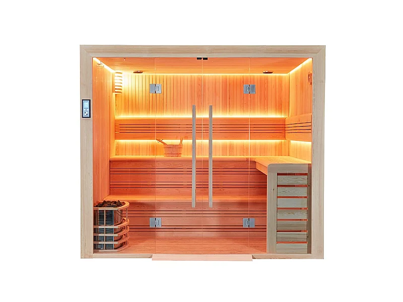 Sauna d'angle Boreal® Evasion Baltik - 240x200x210 cm