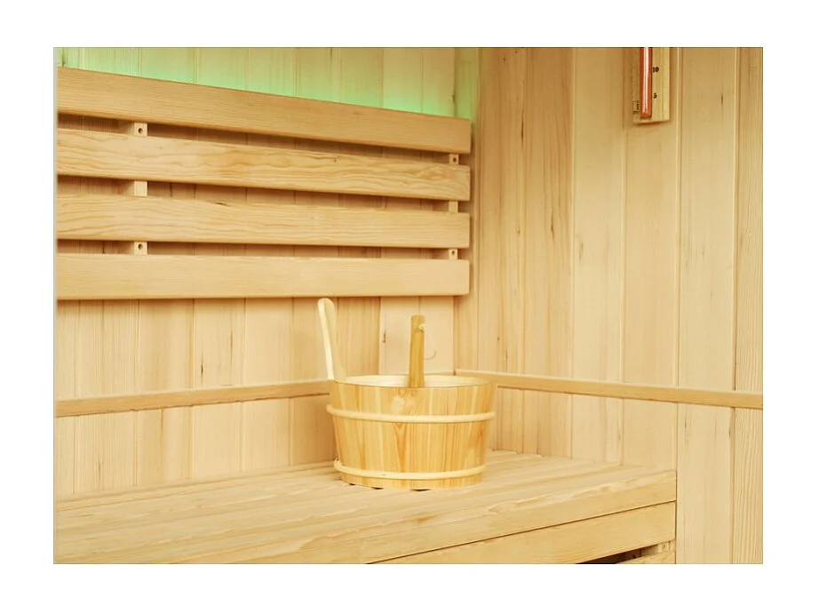 Sauna d'angle finlandais Nordica® Vapeur V34 - 3-4 places - 150 x 150 x H.200