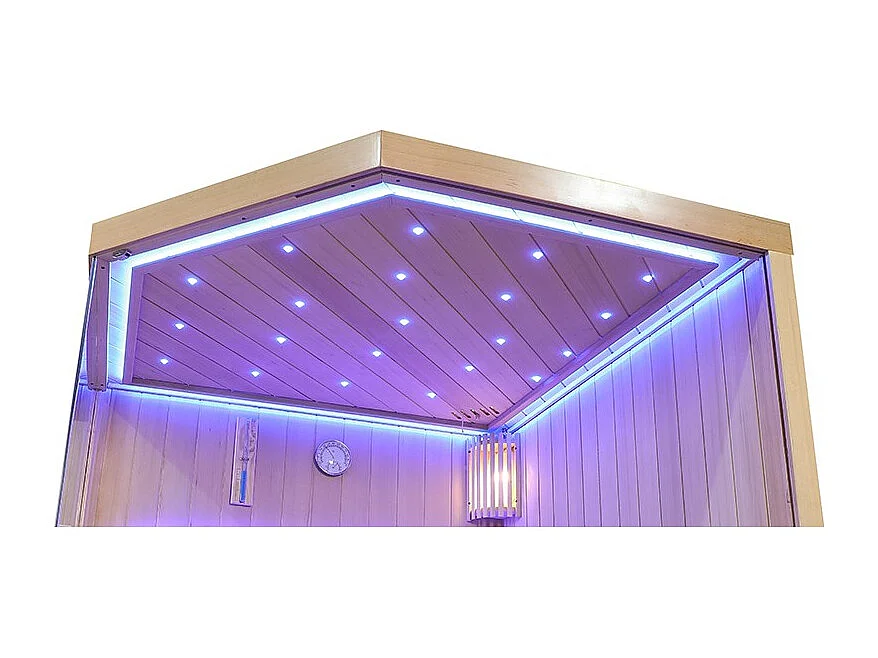 Sauna d'angle finlandais Nordica® Vapeur V34 - 3-4 places - 150 x 150 x H.200