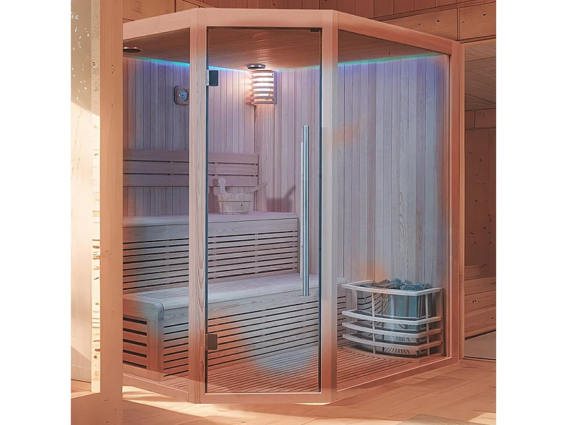 Sauna d'angle Boreal® Evasion Baltik 5 places - 180x180x210 cm
