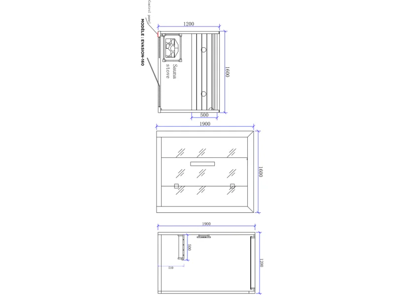 Sauna Boreal® Evasion 160 - sauna de luxe en cèdre rouge 3 personnes