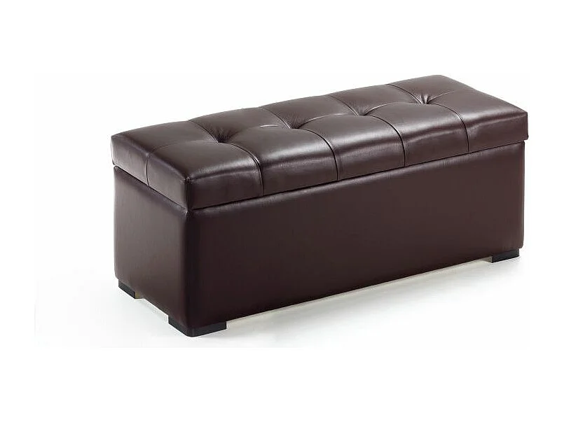 Arcón elevable capitoné Milos Marrón