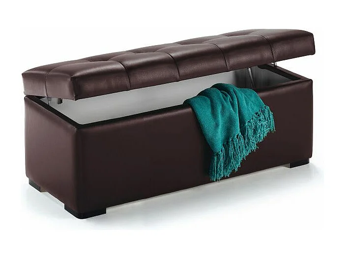 Arcón elevable capitoné Milos Marrón