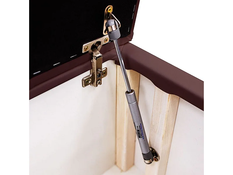 Arcón elevable capitoné Milos Marrón