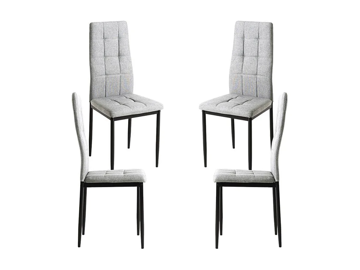 Packs Sillas Comedor - Pack 4 Sillas Lan Tela - Gris claro