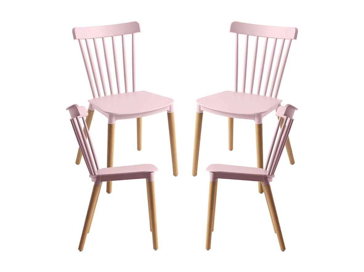 Packs Sillas Comedor - Pack 4 Sillas Leka - Rosa
