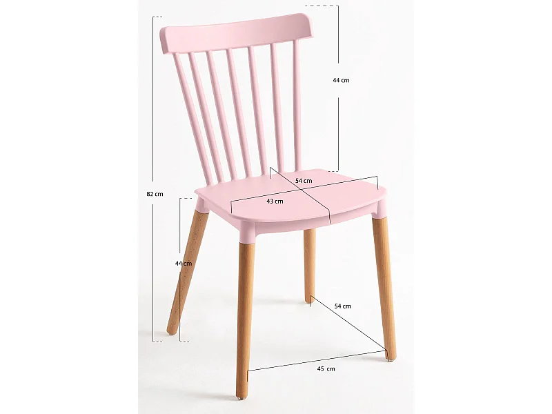 Packs Sillas Comedor - Pack 4 Sillas Leka - Rosa