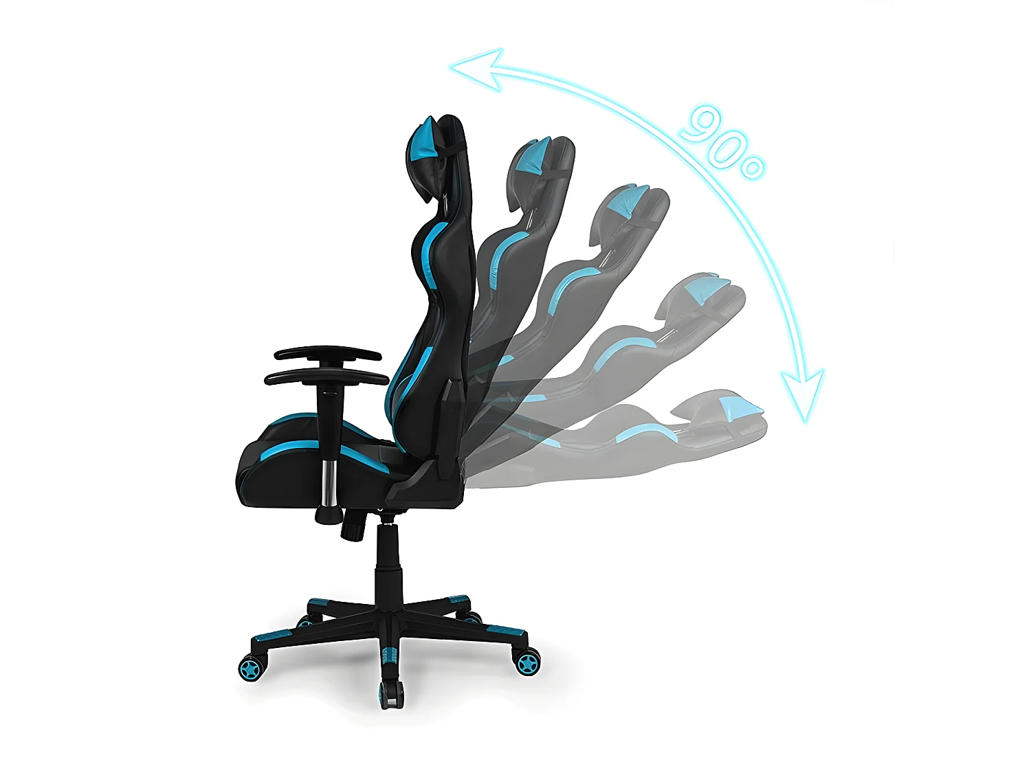 Silla gaming Silverstone Negro - Turquesa Silverstone