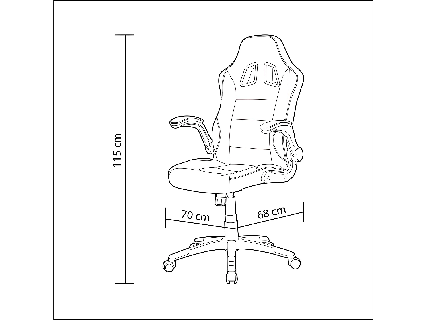 Silla gaming Mugello Negro - Azul Mugello